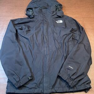 The North Face Vintage Black Raincoat Lightweight Waterproof Hooded